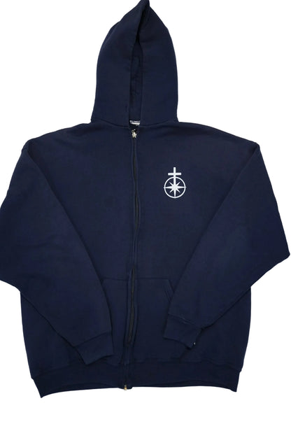 Navy Zip-up Hoodie L