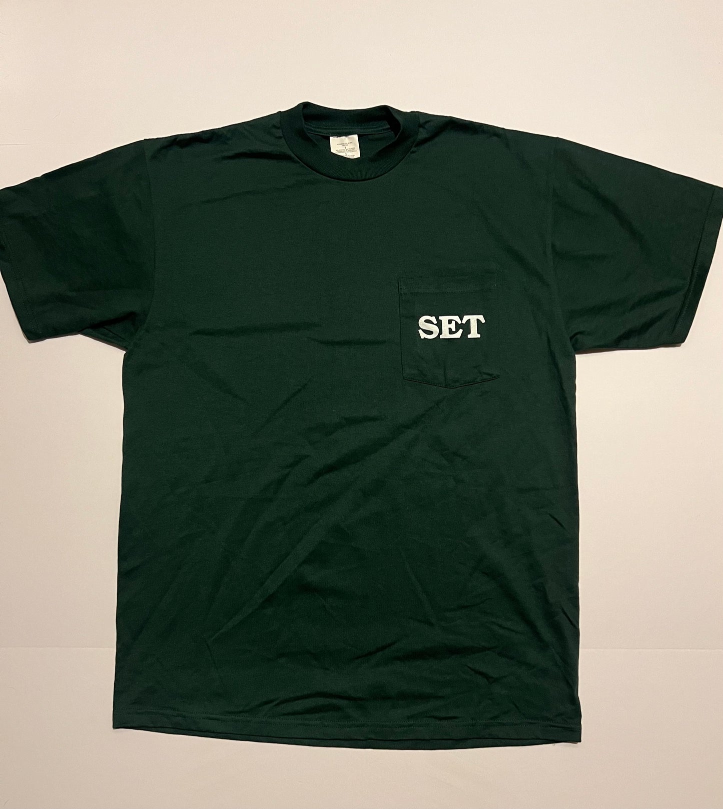 Green “SET” Pocket Tee