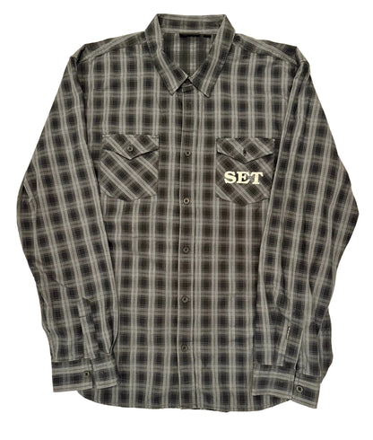 Black Plaid Flannel XXL