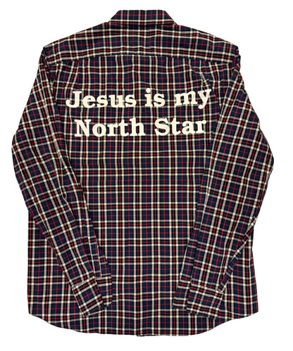 Blue & Red Plaid Flannel L