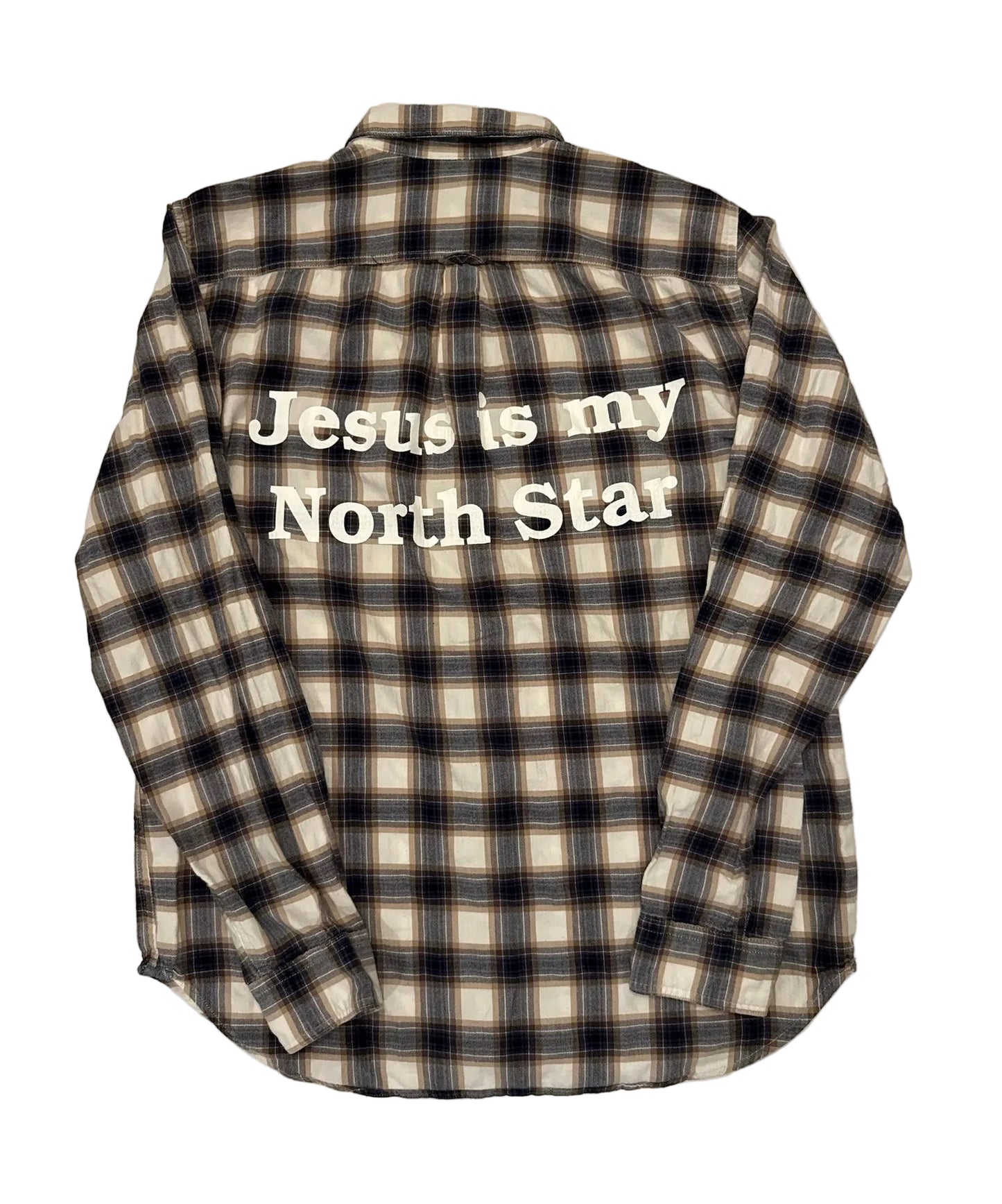Brown Plaid Flannel L