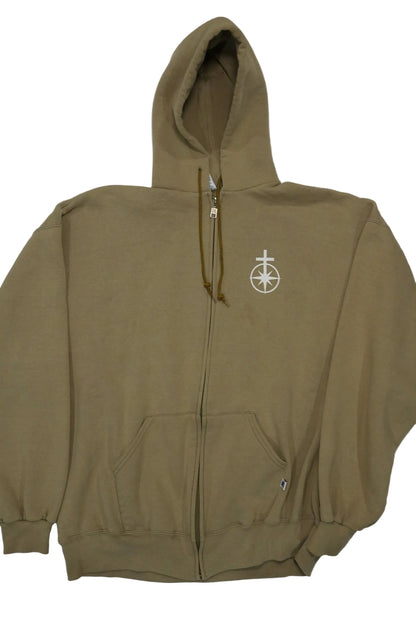 Tan Zip-up Hoodie XL