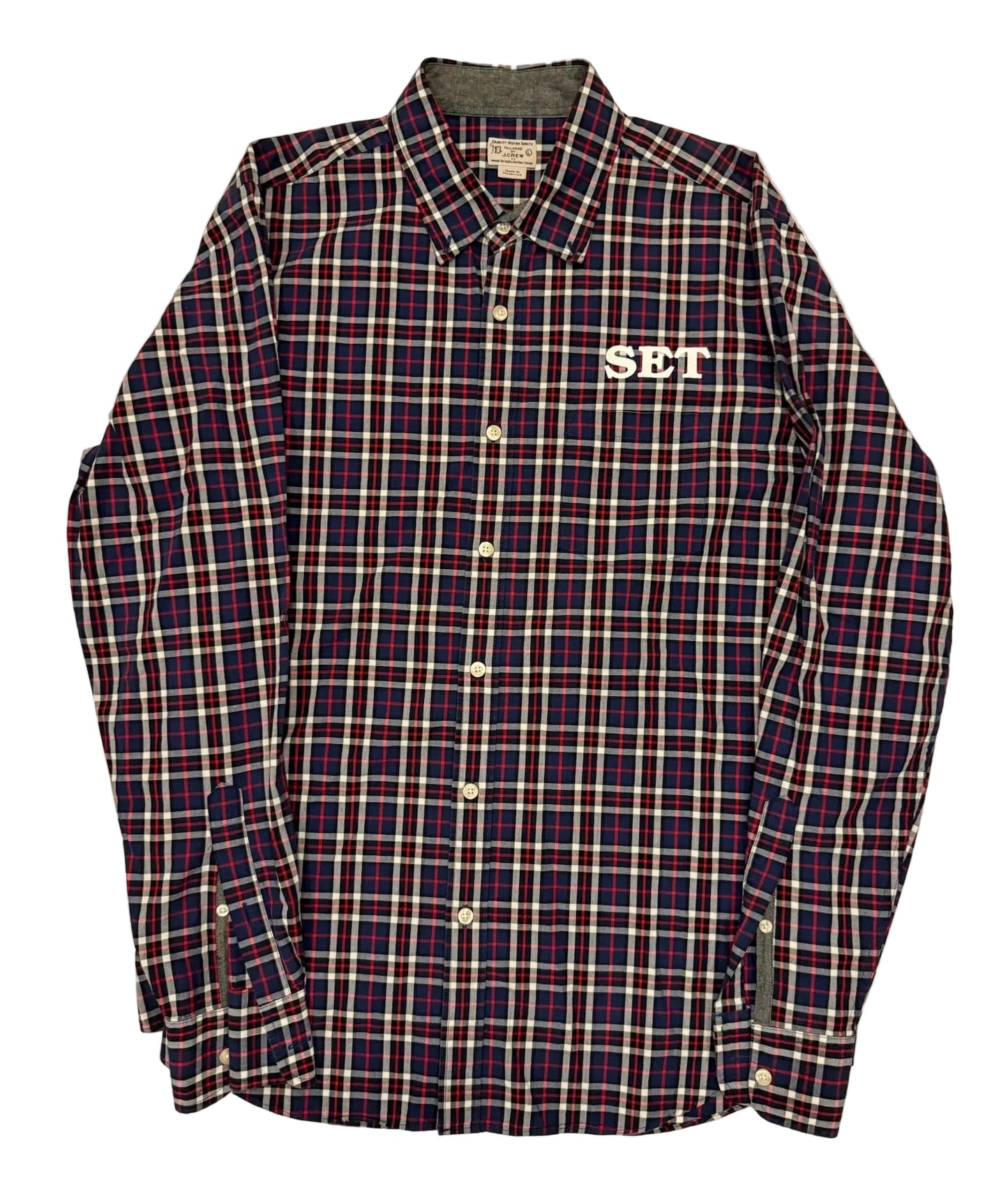 Blue & Red Plaid Flannel L