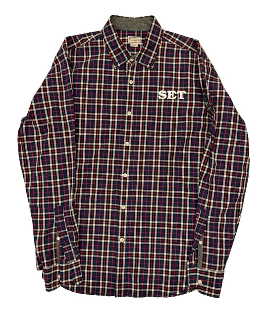 Blue & Red Plaid Flannel L