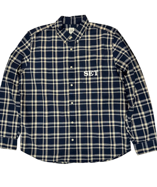 Blue Plaid Flannel XL